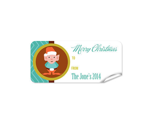 Elf 27pk Labels Christmas