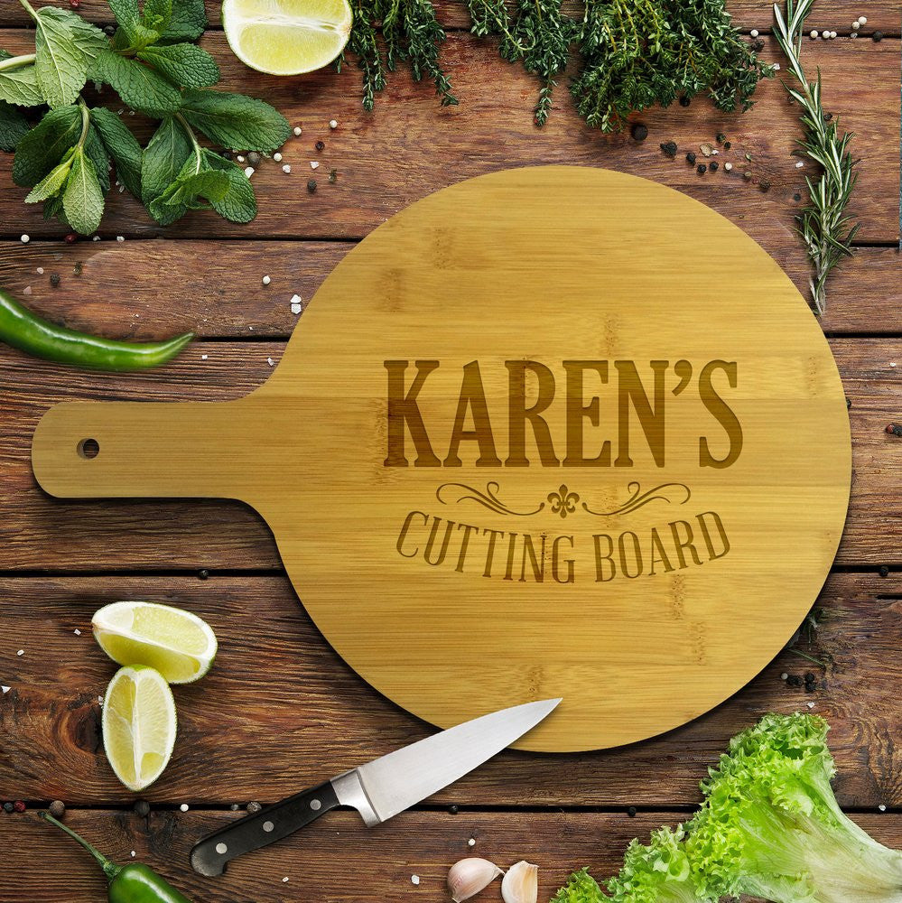 Karen's Cutting Round Bamboo Serving Board