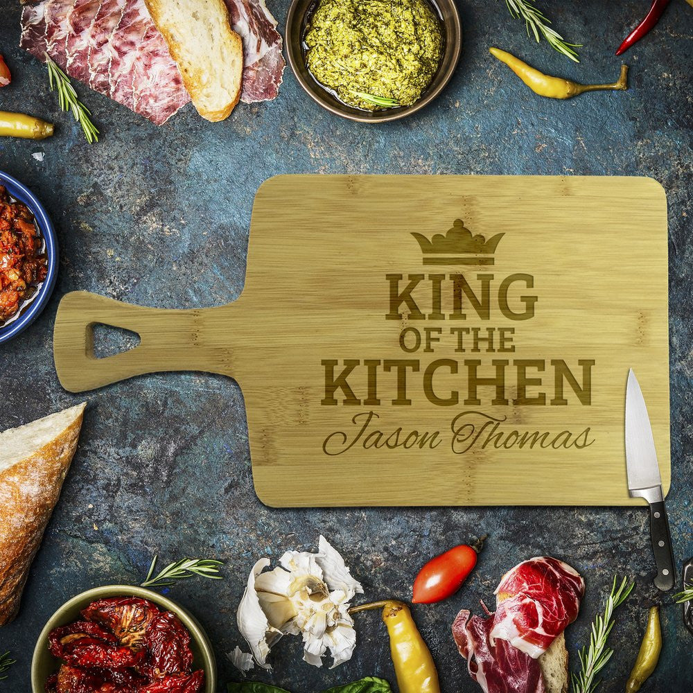 King of the Kitchen Rectangle Bamboo Serving Board