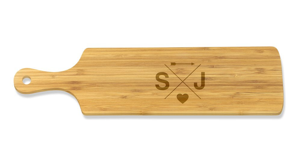 Initial Long Bamboo Serving Board