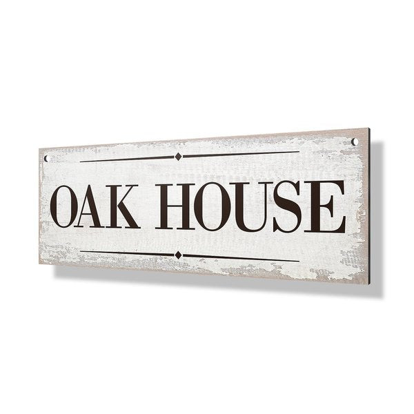 White Wash Property Sign - 24x8"