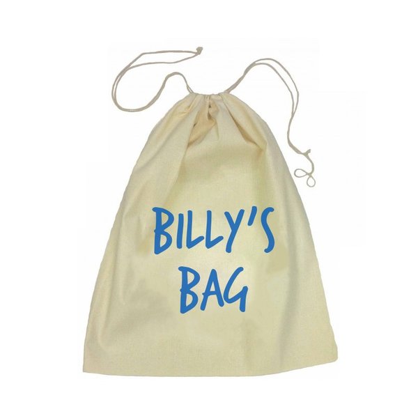 Calico Drawstring Bag - Name