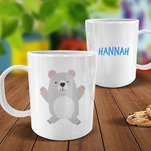 Bear White Plastic Mug