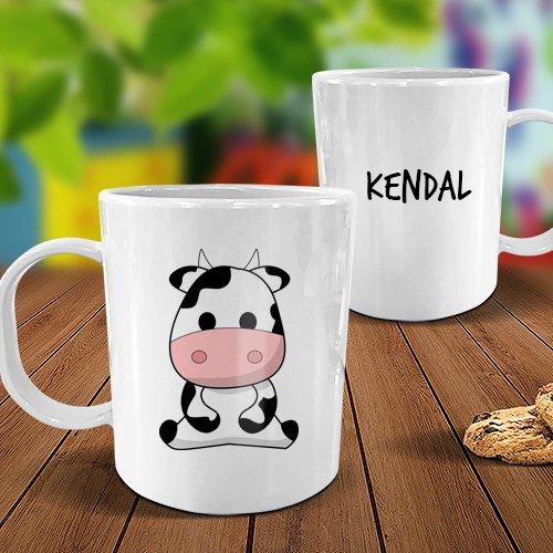 Cow White Plastic Mug