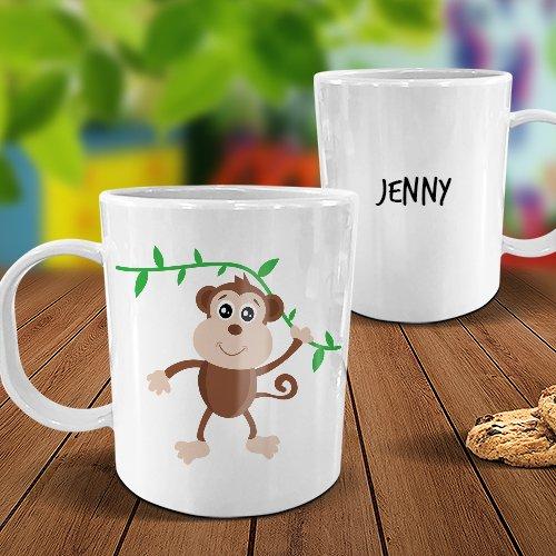 Monkey White Plastic Mug