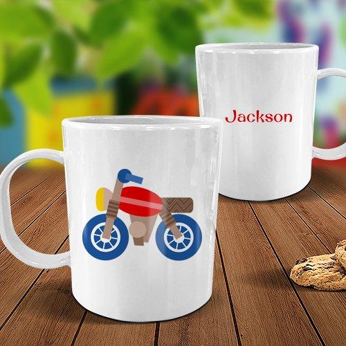 Motorbike White Plastic Mug