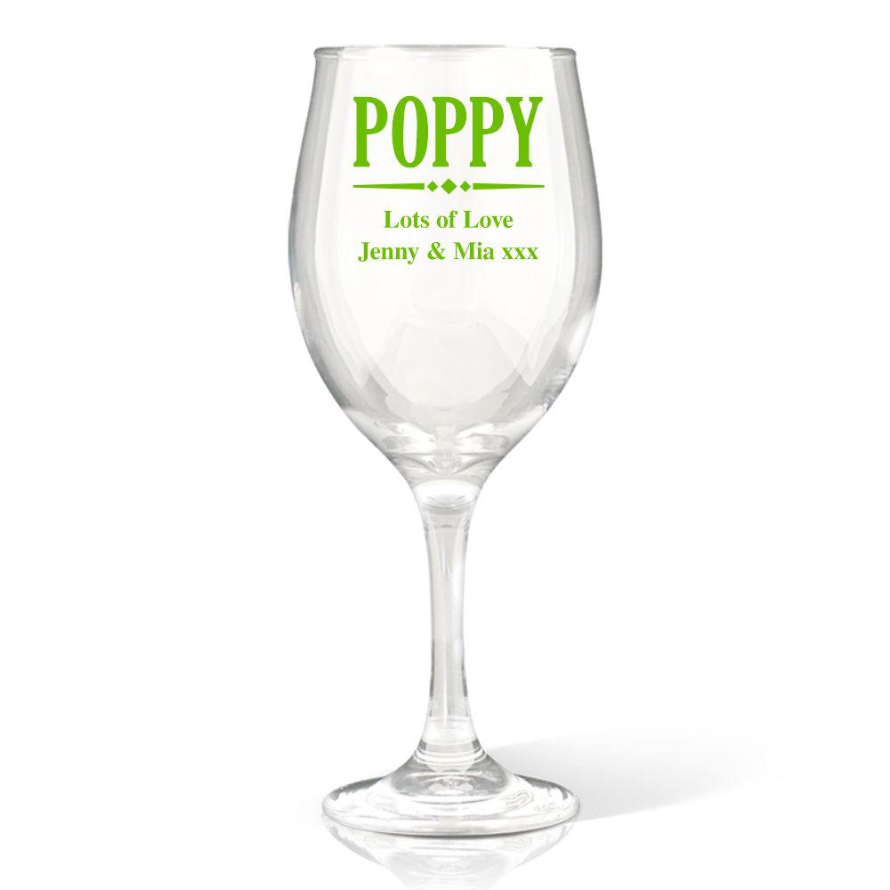 Poppy Wine Glass