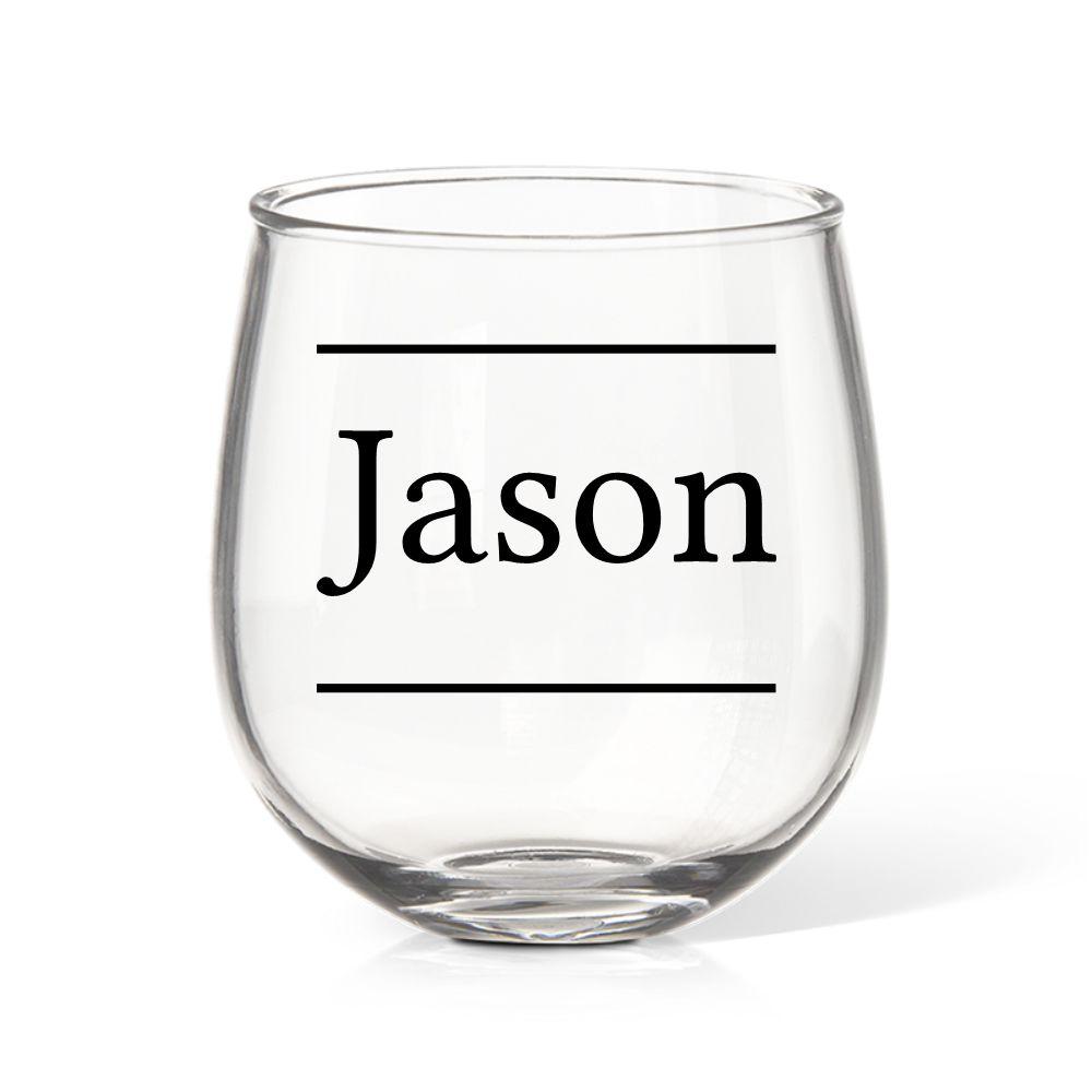 Name Stemless Wine Glass