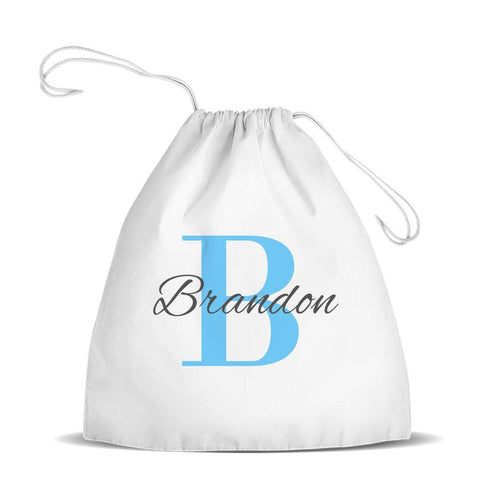 Blue Monogram  Premium Drawstring Bag (Temporarily Out of Stock)
