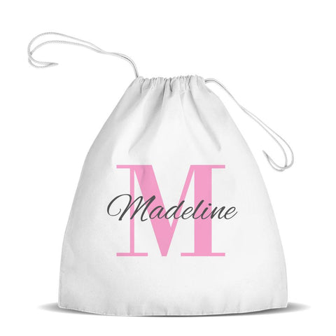 Pink Monogram Premium Drawstring Bag (Temporarily Out of Stock)