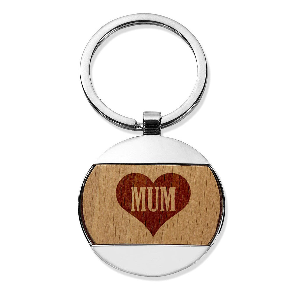 Heart Round Metal Keyring