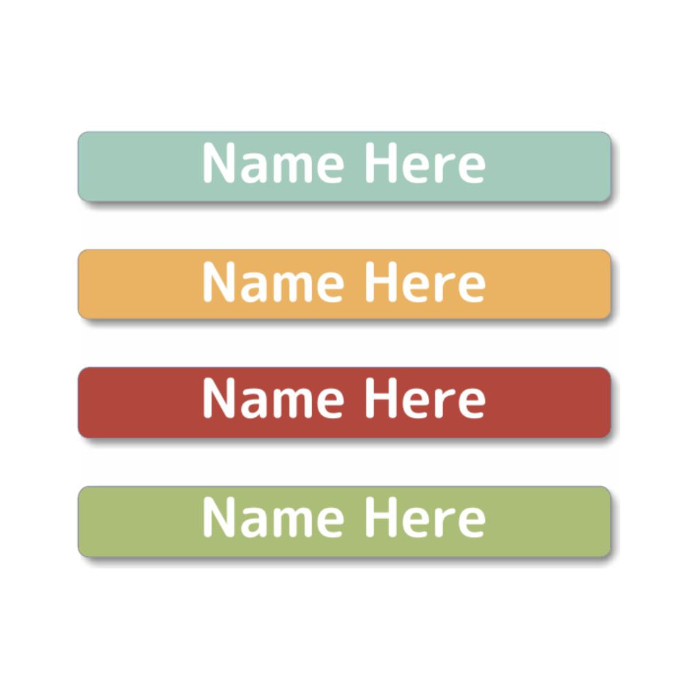 Earthy Mini Name Labels 40pk