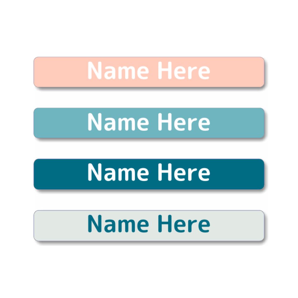 Coral Mini Name Labels 40pk