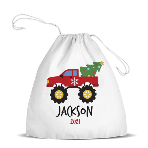 Red Monster Truck Premium Drawstring Bag (Temporarily Out of Stock)