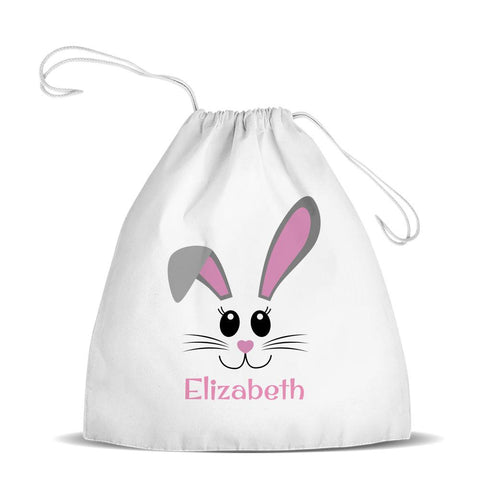 Pink Bunny Face Premium Drawstring Bag (Temporarily Out of Stock)