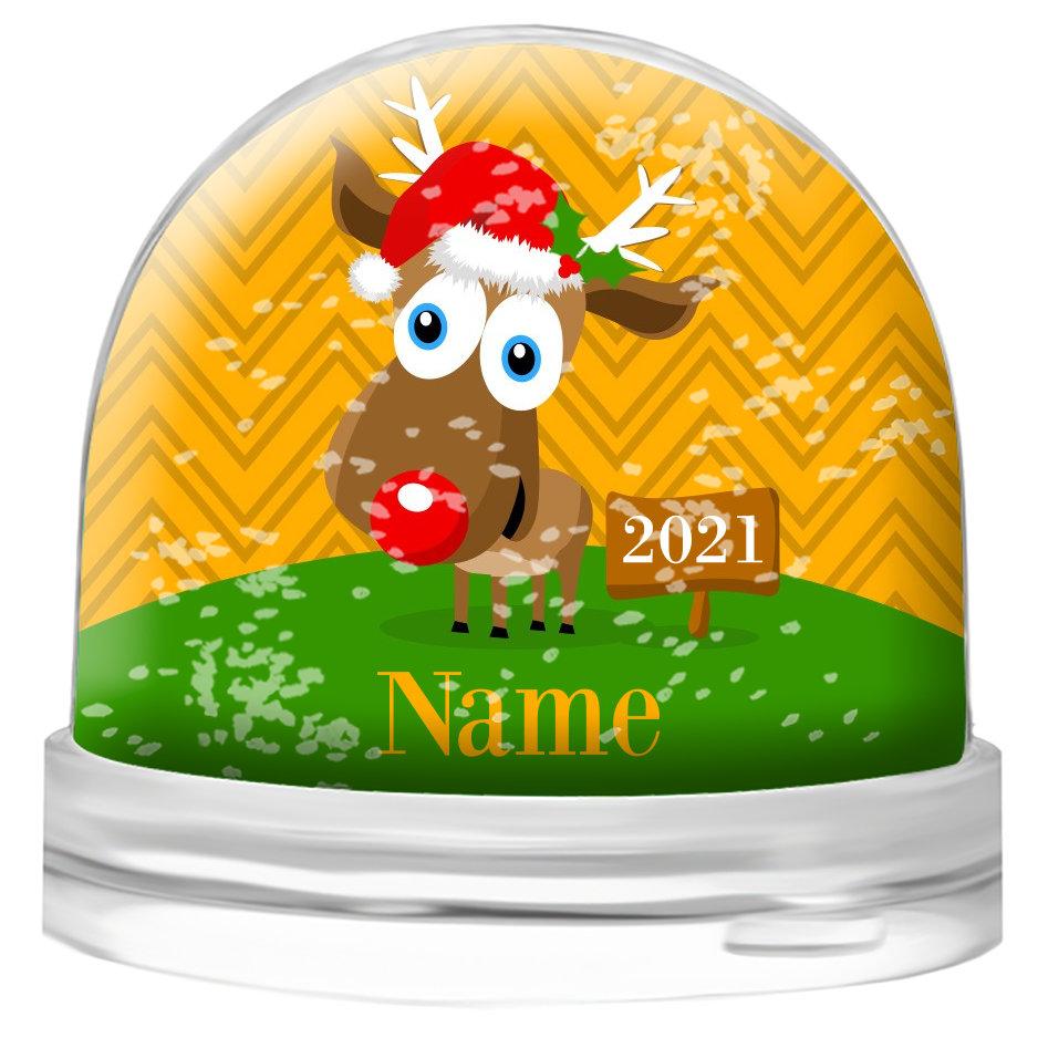 Reindeer Snow Globe