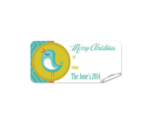 Blue Bird 27pk Labels Christmas