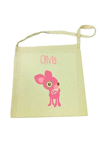 Calico Tote Bag - Pink Deer