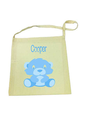 Calico Tote Bag - Blue Bear