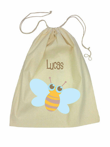 Calico Drawstring Bag - Bee