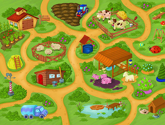 Large Farm Play Blanket