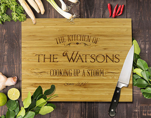 Cooking Up A Storm 2 Bamboo Cutting Board 12x16"