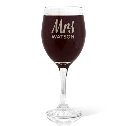 Mrs Design Wine 410ml Glass