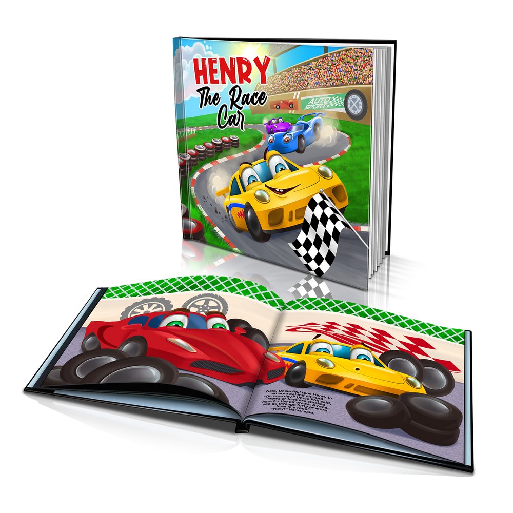 Hard Cover Story Book - The Race Car