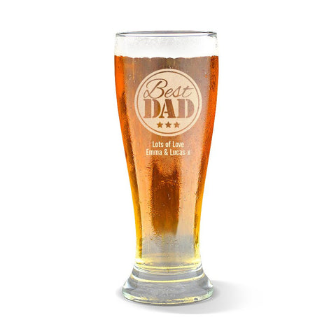 Best Dad Premium 425ml Beer Glass