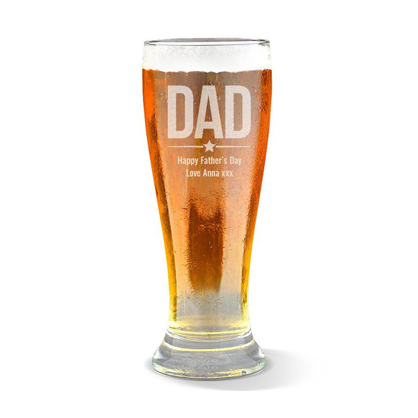Father&#39;s Day Engraved Beer Glasses
