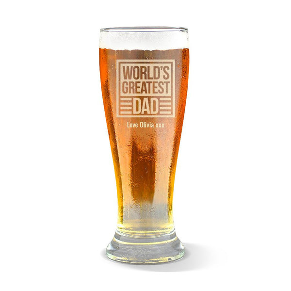 Father's Day Engraved Beer Glasses