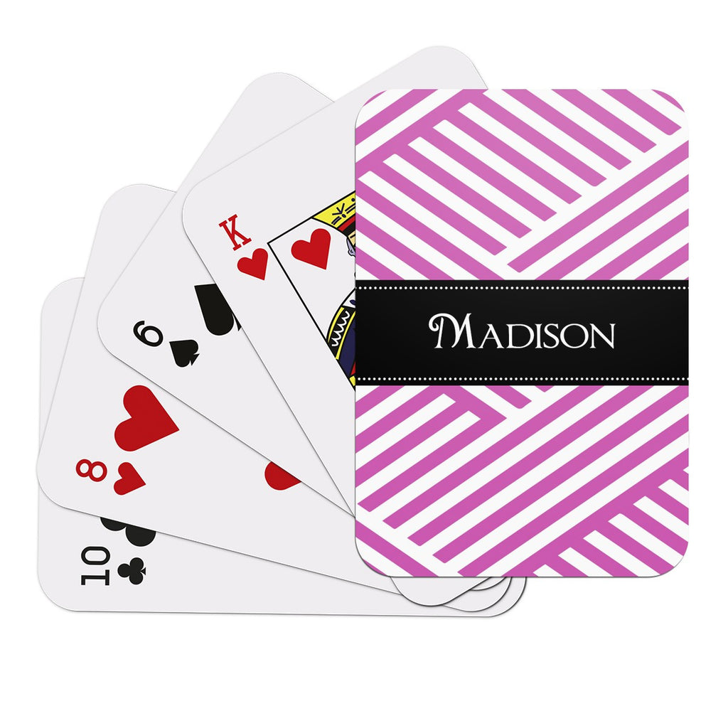 Pink Pattern Playing Cards
