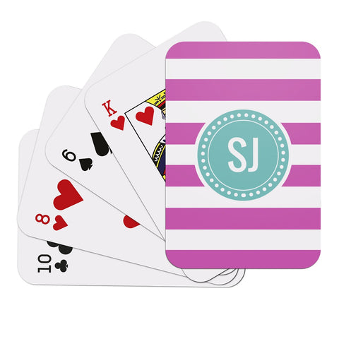 Pink Stripe Playing Cards