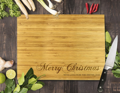 Merry Christmas Bamboo Cutting Board 40x30"