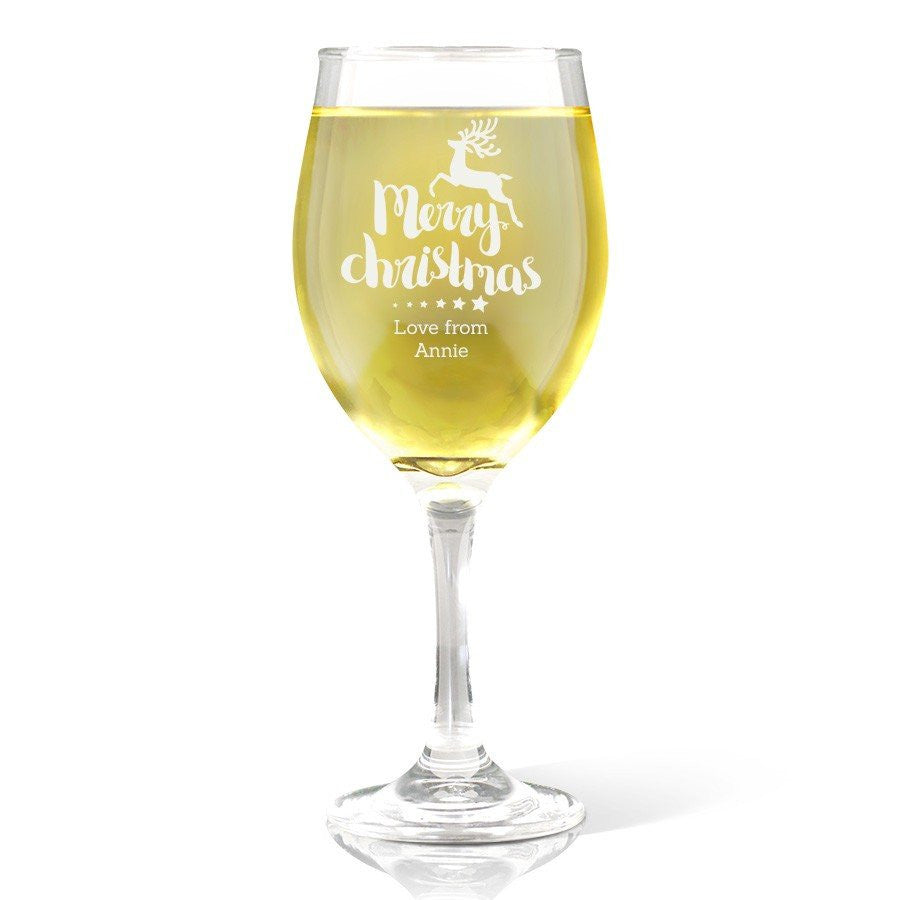 Christmas Reindeer Wine 410ml Glass