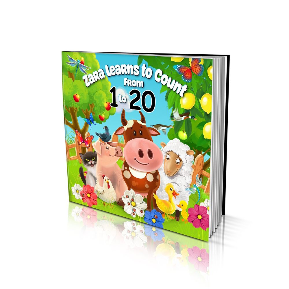 Large Soft Cover Story Book - Learns to Count