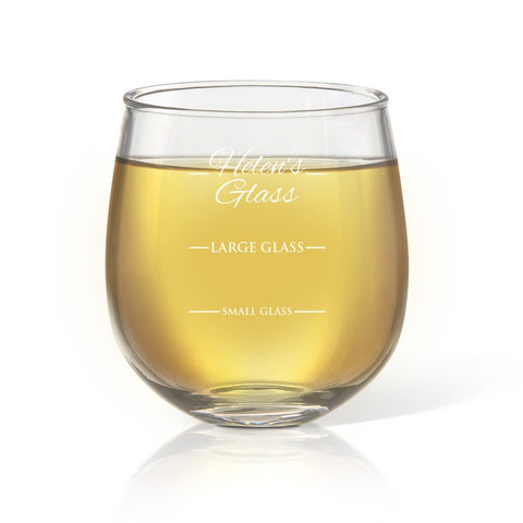 Person's Stemless Wine Glass