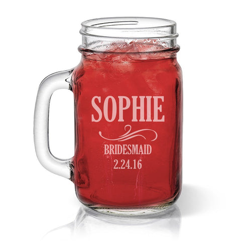 Bridesmaid Mason Jar