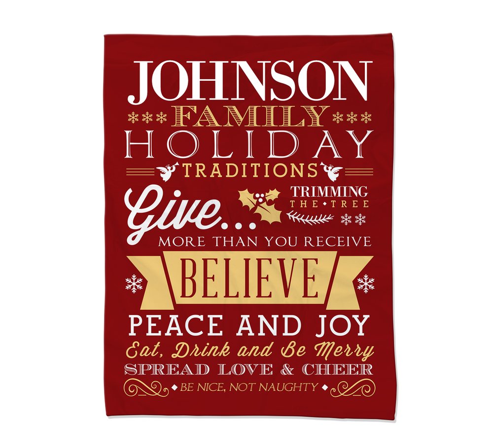 Holiday Rules Blanket - Small