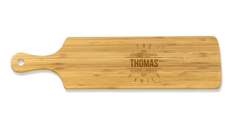 Surname Long Bamboo Serving Board