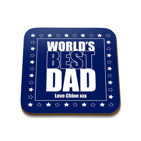 World's Best Dad Square Coaster - Set of 4