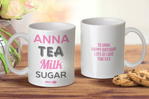 Tea Milk Sugar Mug