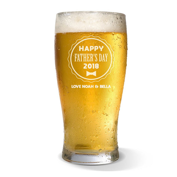 Father&#39;s Day Engraved Beer Glasses