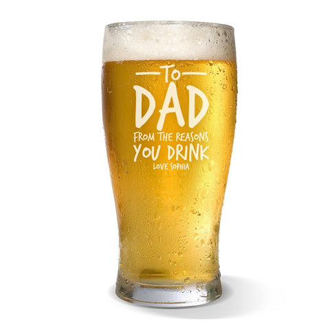 Reasons You Drink Standard 425ml Beer Glass