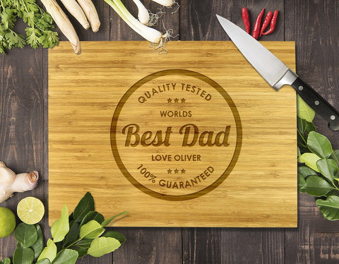 Best Dad Bamboo Cutting Board 28x20"