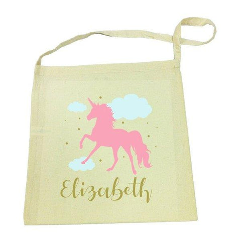 Pink Unicorn Calico Tote Bag