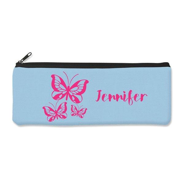 Pink Butterflies Pencil Case - Large