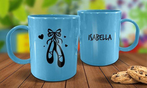 Ballet Shoes Plastic Mug - Blue