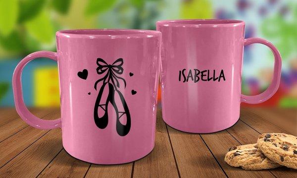 Ballet Shoes Plastic Mug - Pink