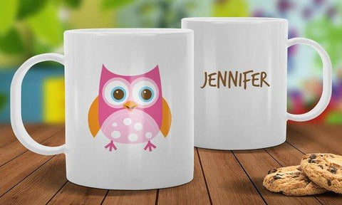 Owl White Plastic Mug